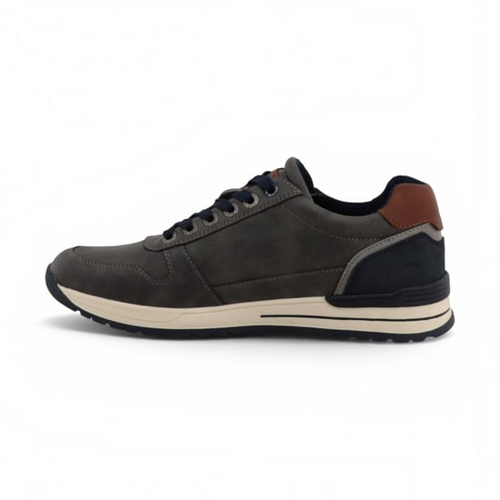 Mustang Grey Faux Leather Sneaker Sneakers Schoenen voor mannen - M0281006 - Image 3