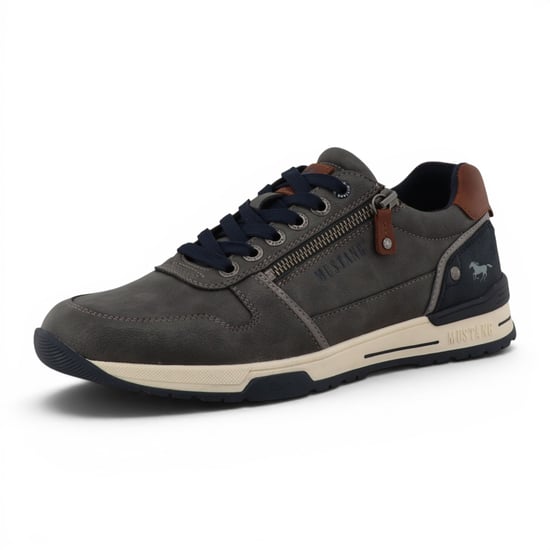 Mustang Grey Faux Leather Sneaker Sneakers Schoenen voor mannen - M0281006 - Image 4