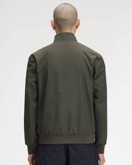 Long Sleeve Logo Detail Lightweight Jacket in Olive - Image 3