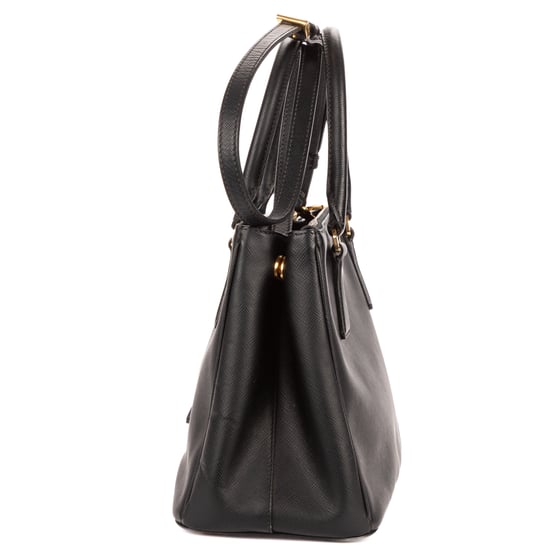 Small Double Zip Galleria Tote Small Shoulder Bag - Image 3