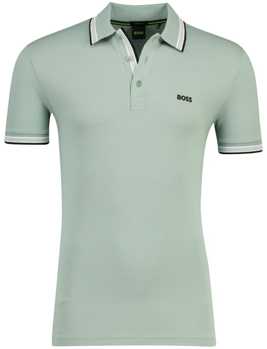 Poloshirt Boss Green paddy 3 knoops groen pique - Image 1