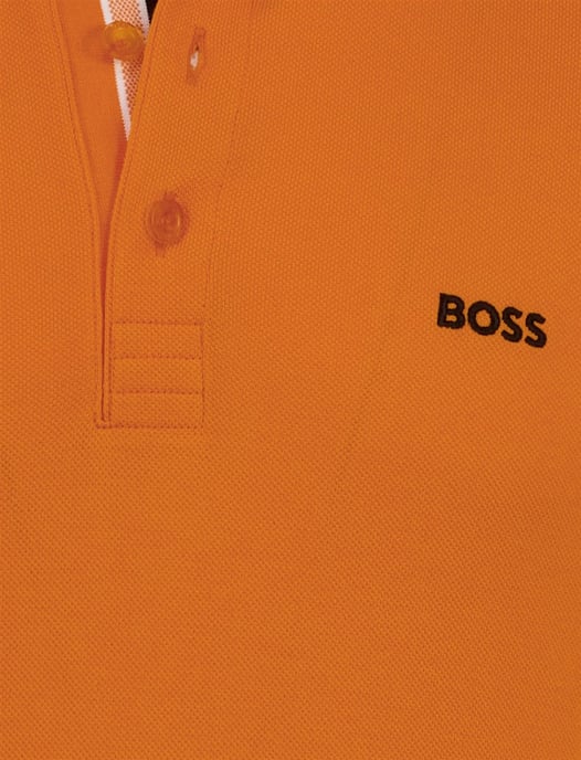 Korte mouw polo BOSS Green Paddy oranje pique - Image 3
