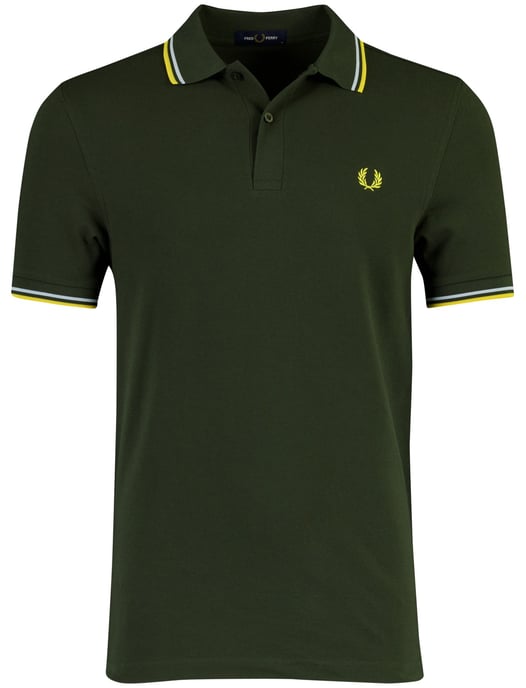Poloshirt Fred Perry donkergroen normale fit korte mouw - Image 1