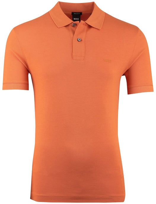 BOSS Black Pallas 2-knoops poloshirt oranje - Image 1