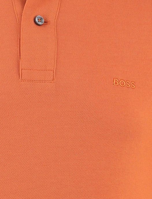 BOSS Black Pallas 2-knoops poloshirt oranje - Image 3