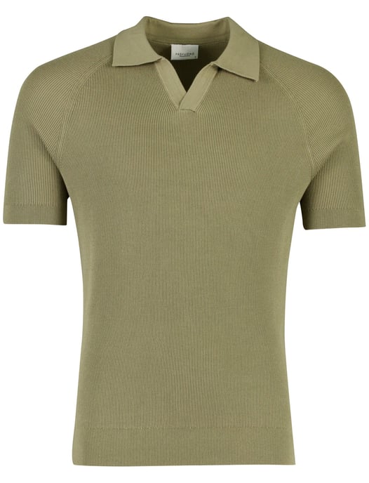 Poloshirt groen profuomo knitted normale fit - Image 1