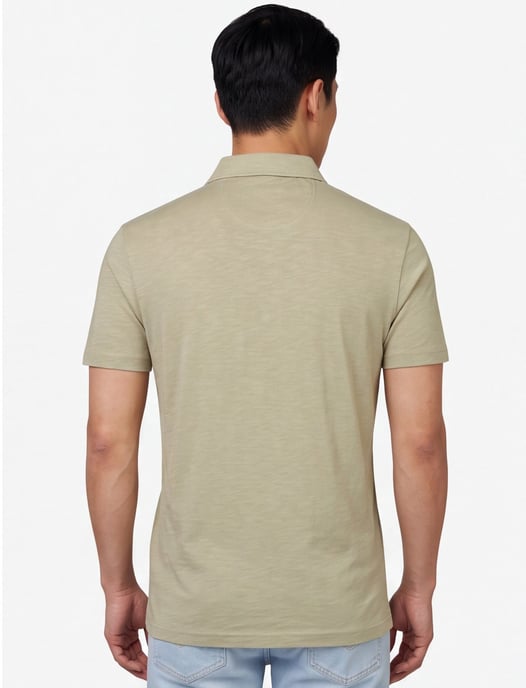Poloshirt Brax olijfgroen gemêleerd 100% katoen normale fit - Image 2