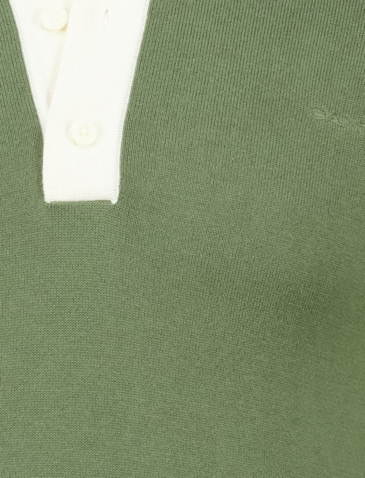 Groen poloshirt groen Gant witte boord - Image 3