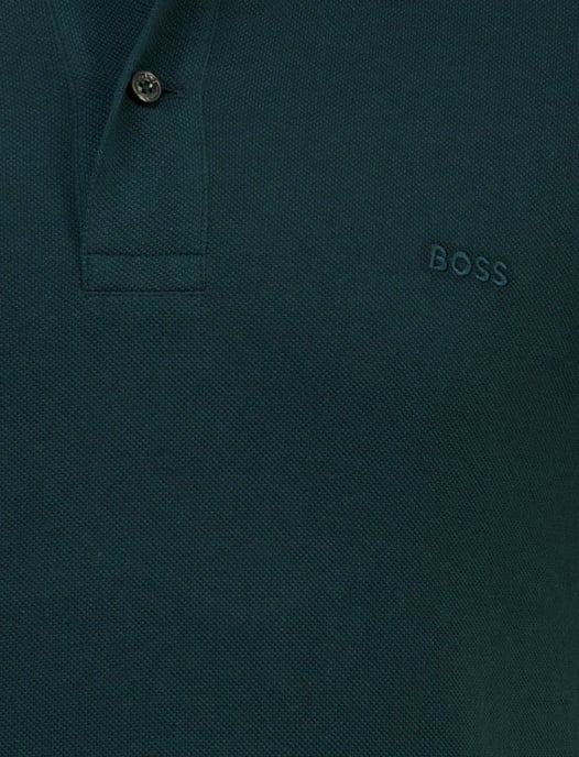 Poloshirt BOSS Black Pallas donkergroen pique - Image 3