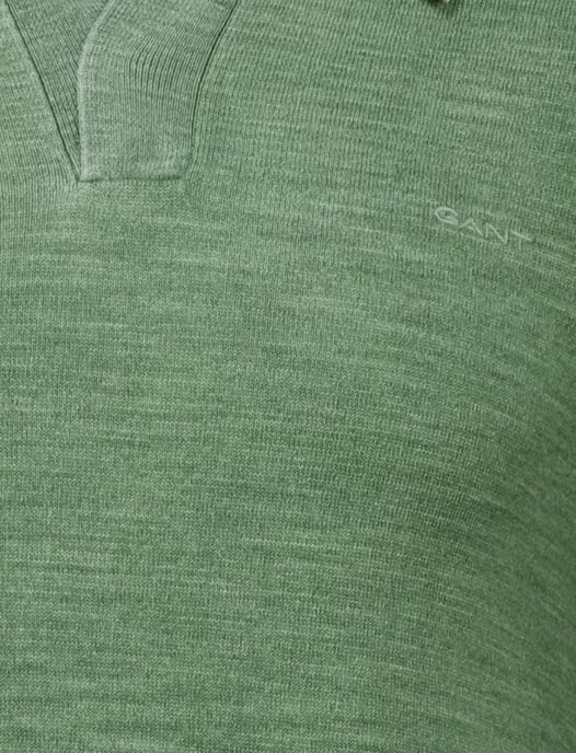 Gant sunfaded polo v-hals groen katoen - Image 3