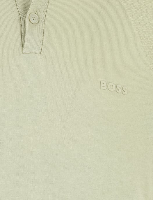 BOSS Green poloshirt groen structuur katoen - Image 3