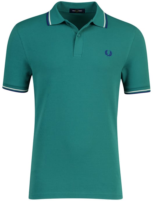 Groen poloshirt Fred Perry normale fit 2-knoops katoen pique - Image 1