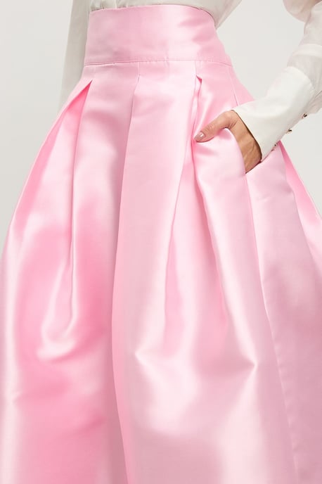 Petite Twill Woven Prom Maxi Skirt - Image 4