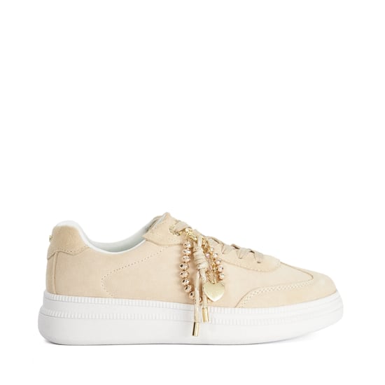Dune Ladies Elenas - Charm Detail Suede Lace-Up Trainers - Image 2