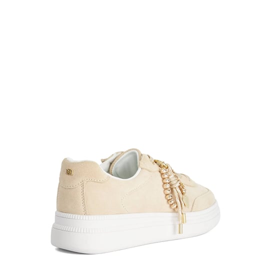 Dune Ladies Elenas - Charm Detail Suede Lace-Up Trainers - Image 4
