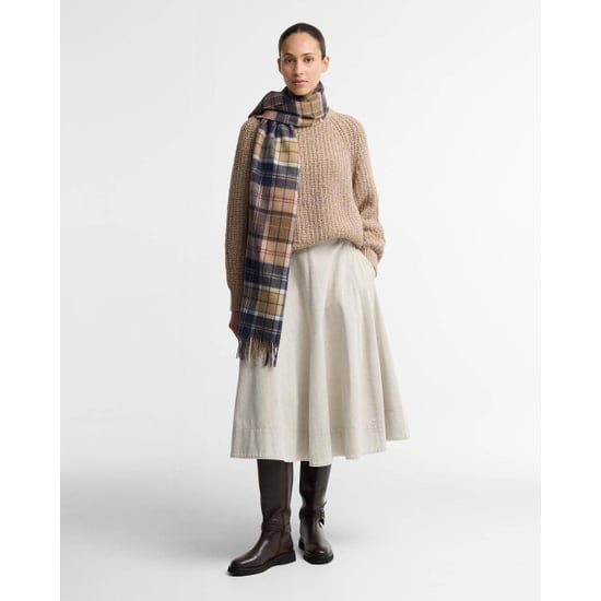 Barbour serena tartan scarf lsc0477 tn39 birchwood/muted tartan - Image 3