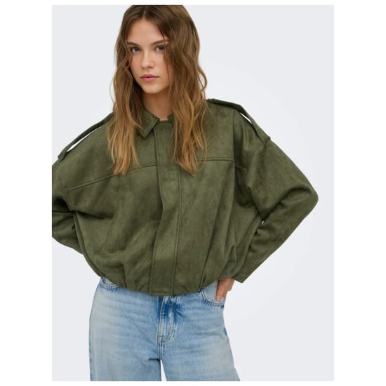 Only Onlmoon-stina faux suede bomber pnt noos grape lea - Image 5
