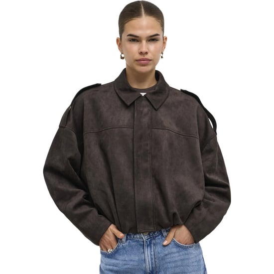 Only Onlmoon-stina faux suede bomber pnt noos chocolate - Image 2