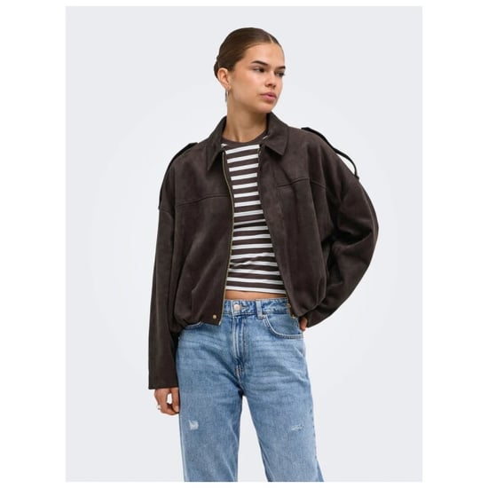 Only Onlmoon-stina faux suede bomber pnt noos chocolate - Image 3