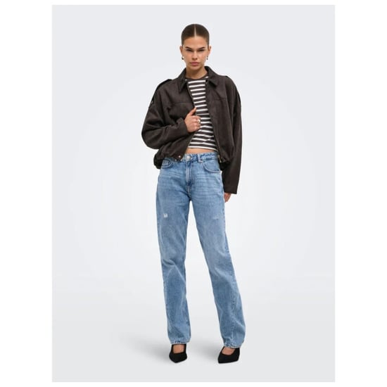 Only Onlmoon-stina faux suede bomber pnt noos chocolate - Image 5