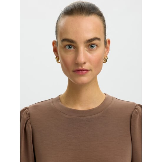 Selected Femme slwtenny 3/4 sweat top noos 16082379 chocolate chip - Image 4