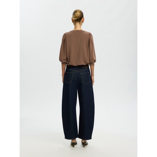 Selected Femme slwtenny 3/4 sweat top noos 16082379 chocolate chip - Image 5
