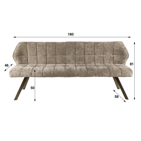Hoyz eetkamerbanken raster - 58x180x81 cm - Image 3