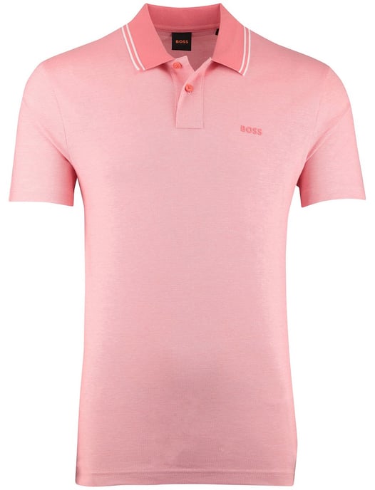 poloshirt korte mouw Boss orange roze - Image 1