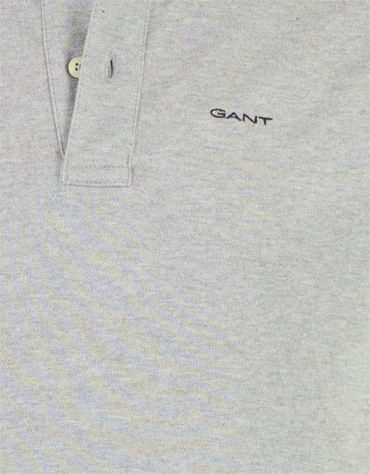 Poloshirt Gant grijs v-hals korte mouw - Image 3