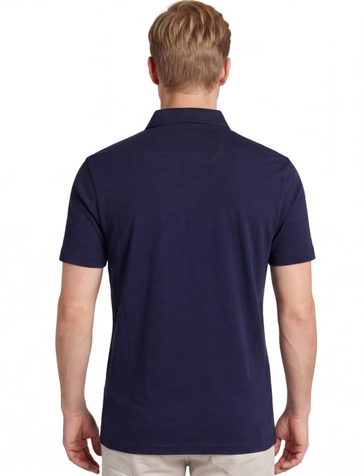 Brax poloshirt katoen donkerblauw gemêleerd normale fit - Image 2