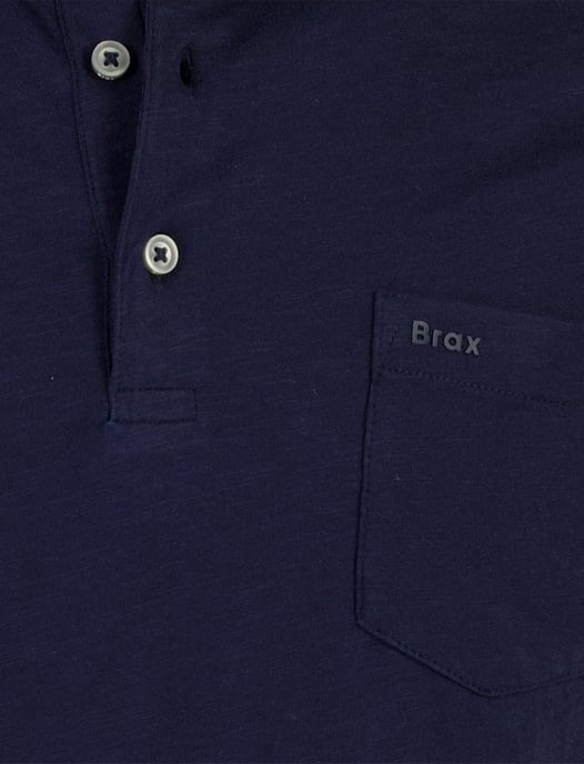 Brax poloshirt katoen donkerblauw gemêleerd normale fit - Image 3