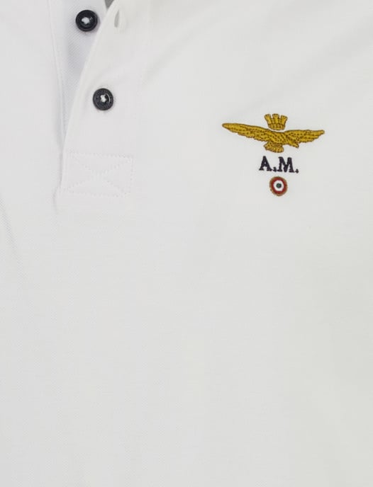 Polo Aeronautica Militaire logo op borst wit - Image 3