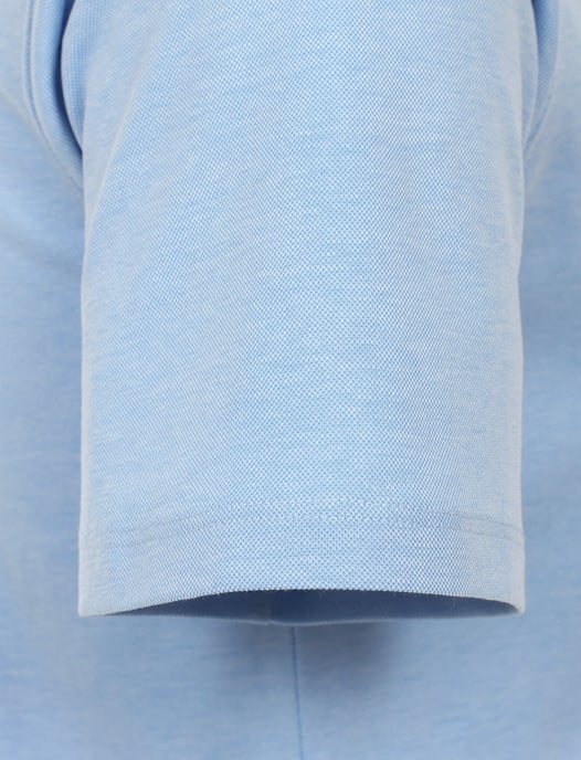poloshirt korte mouw Casa Moda lichtblauw wijde fit - Image 4