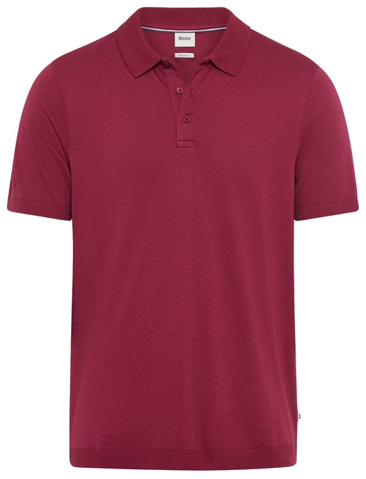 Brax polo bordeaux normale fit 3 knopen - Image 1