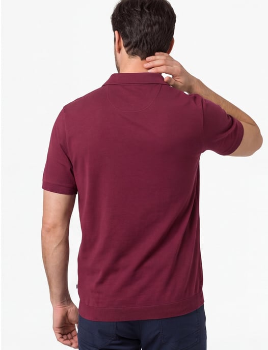Brax polo bordeaux normale fit 3 knopen - Image 3