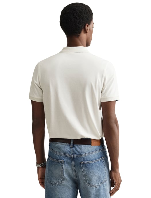 Katoenen Gant polo effen wit normale fit - Image 2