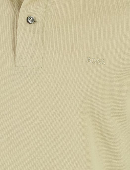 BOSS Black poloshirt beige katoen piqué - Image 3
