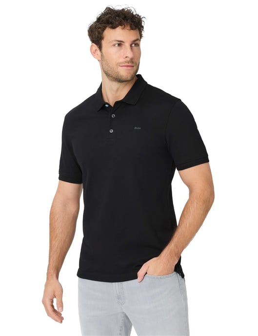 zwarte poloshirt korte mouw Brax normale fit - Image 1
