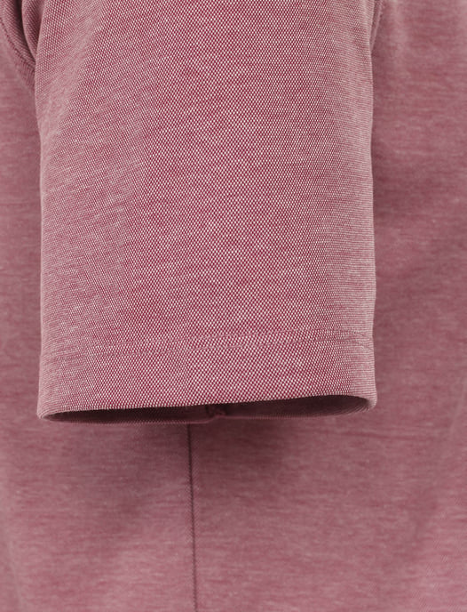 poloshirt korte mouw Casa Moda rood gemeleerd katoen - Image 4