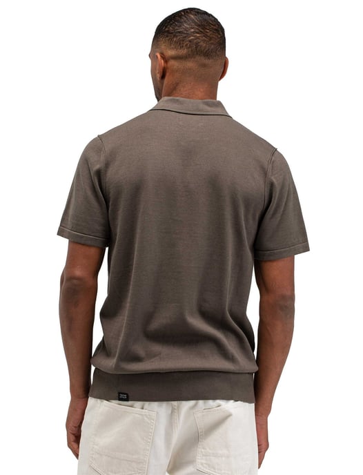 Korte mouw polo Butcher of Blue bruin 3-knoops - Image 2
