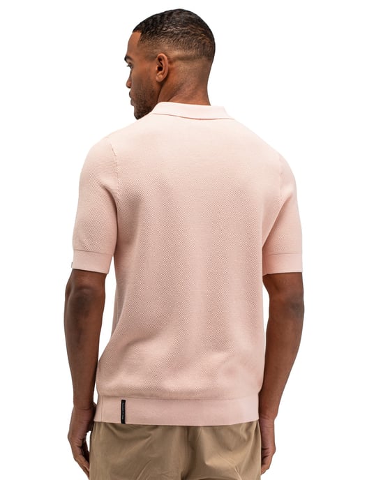 Roze poloshirt Butcher of Blue verticale streep - Image 2