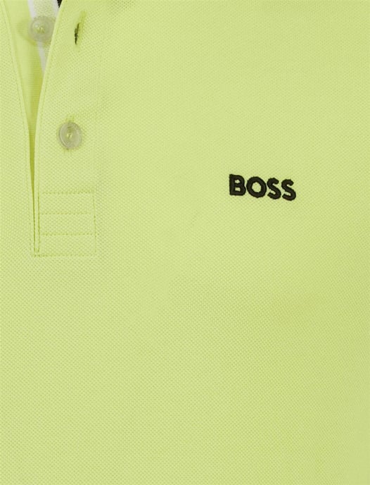 Korte mouw polo BOSS Green Paddy geel pique - Image 3