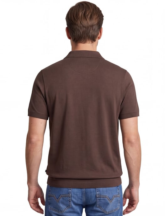 Brax polo bruin normale fit 3 knoopjes - Image 2