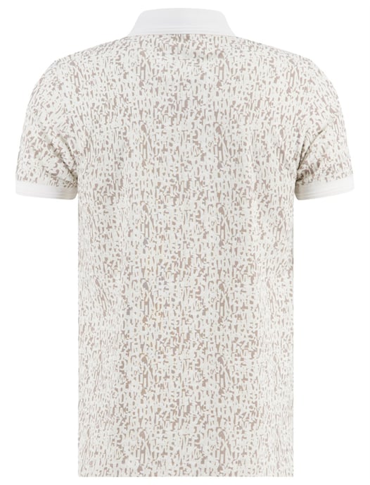 poloshirt A Fish Named Fred wit geprint 3 knoopjes - Image 2