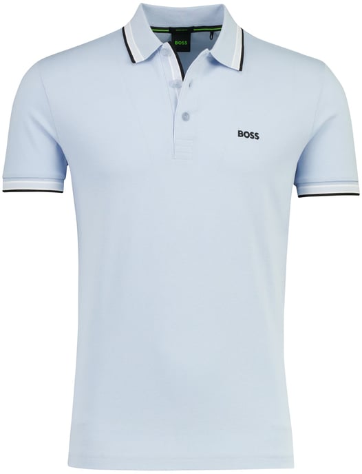 Lichtblauwe poloshirt Boss Green Paddy korte mouw katoen - Image 1