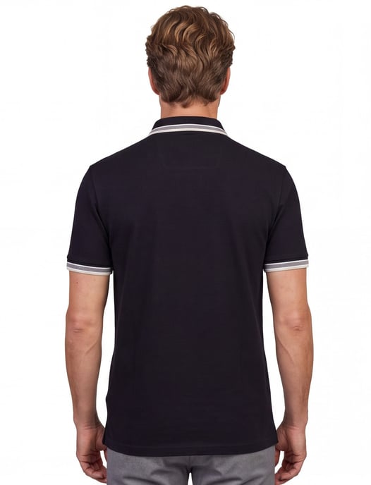 Polo Boss Green Paddy poloshirt zwart pique effen - Image 2