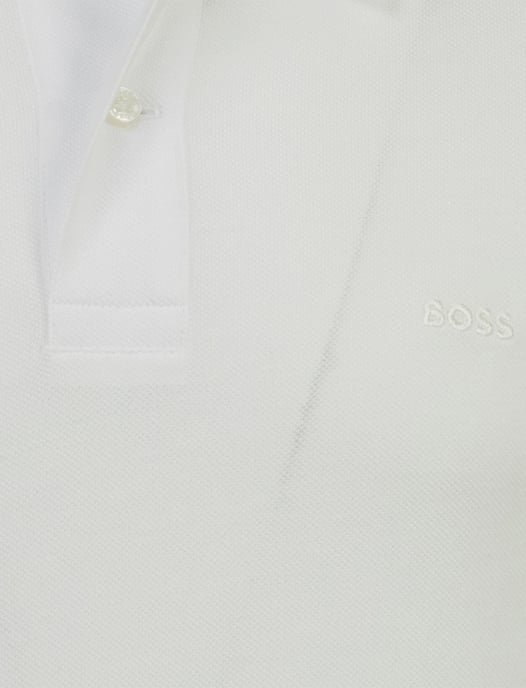 wit pique poloshirt Boss Black Pallas korte mouwen - Image 3