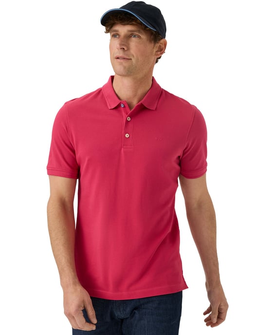 Brax poloshirt roze normale fit korte mouw 3-knoops - Image 1