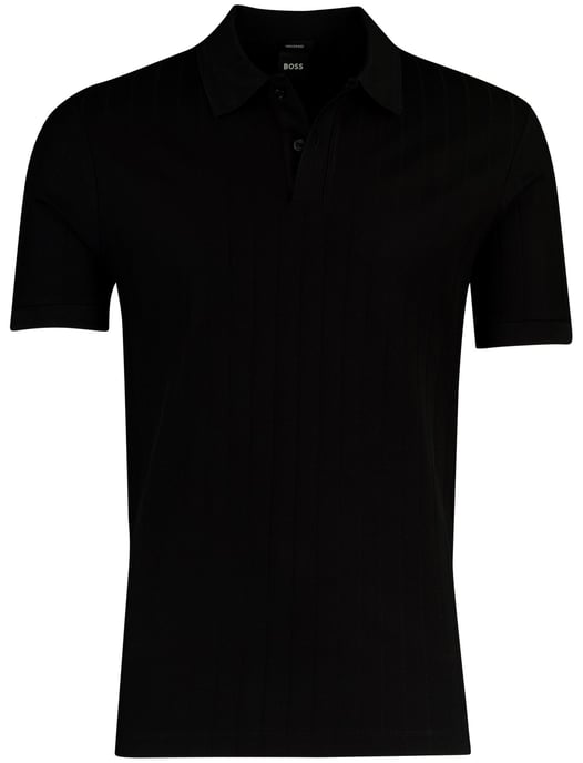 poloshirt korte mouw Boss Black zwart normale fit - Image 1