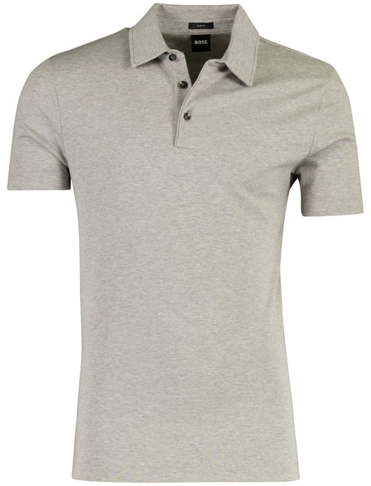BOSS Black poloshirt grijs katoen normale fit - Image 1